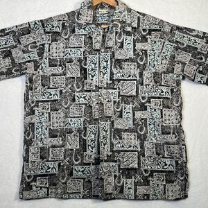 Go barefoot‎ mens Hawaiian Hawaii tradition shirt Made in the USA mens -Large